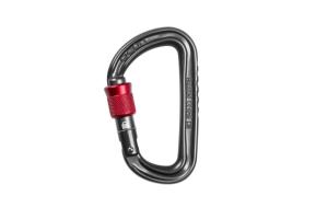 Ocun Falcon Screw Carabiner, Anthracite/Red, 2448-Antr/Red