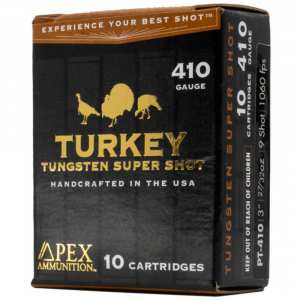 Apex Turkey TSS Shotgun Ammo .410 Bore 3 in. 27/32oz 9.5shot 10 Round 