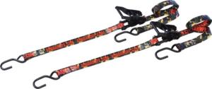 Bubba Rope Tie Downs 12' 2-pck w/Oversized Ratchets, Camo, 2pck, 117052 859811003607
