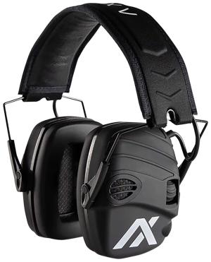 Axil LLC TRACKR-BS Tracker Electronic Muff Over the Head Style with Black Ear Cups/Headband  25dB  Hybrid Sound Technology & is Sweat/Water Resistant for Adults 1 Pair TRACKR-BS