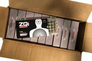 ZQi Ammunition 9mm 124gr. Full-Metal Jacket FMJ Nickel-Plated Steel Cased Centerfire Ammo, 1000 Rounds, ZQI124GRST ZQI124GRST