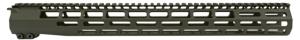 Grey Ghost Precision M-LOK Handguard, AR-15, 17 inch, Aluminum, 0.868 lb, Olive Drab Cerakote, GGP-556-17-HG-OD