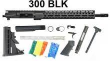 Ghost Firearms Rifle Build Kit - 16" 300 Blackout Barrel w/ 14" M-LOK Rail - Tungsten Gray 860006521710