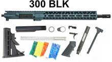 Ghost Firearms Rifle Build Kit - 16" 300 Blackout Barrel w/ 14" M-LOK Rail - Blue Titanium 860006521711