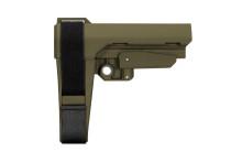 SB Tactical SBA3 Adjustable Pistol Brace (no buffer tube) - Magpul OD Green SBA3-04-SB-BULK-OD-COMBO