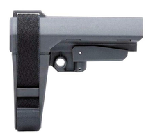 SB Tactical SBA3 Adjustable Pistol Brace (no buffer tube) - Magpul Gray 860006521996