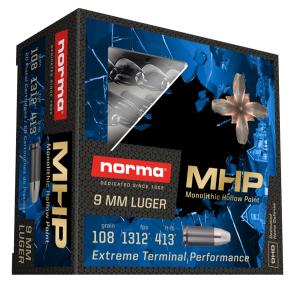 Norma 9MM 108 MHP, 20 Rounds/Box 299740020