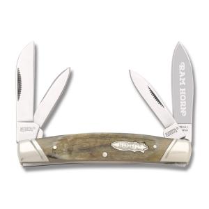 Marbles Congress 3.75" with Ram Horn Handles and 440A Stainless Steel Plain Edge Blades Model MR361 MR361
