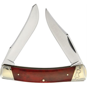 Rough Rider 1665 Moose Folding Pocket Knife with Black Cherry Smooth Bone Handle