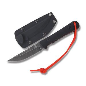 Rough Rider Tactical Fixed Blade with Black G-10 Handles and Blackwashed 440A Stainless Steel Drop Point Plain Edge Blades Model RR1821 871373118216