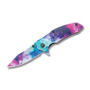 Rough Rider Galaxy Series Cosmos Full Color Overlay 420 Stainless Steel Blade and Aluminum Handles