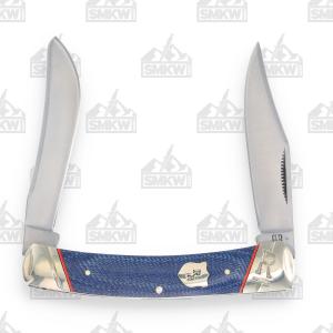 Rough Ryder Faded Blue Jeans Micarta Small Moose RR2350