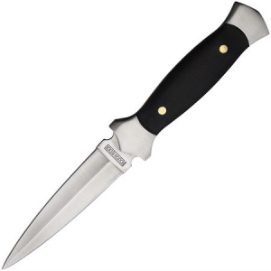 Rough Rider 2378 Amigo Boot Highland Satin Fixed Blade Knife Black Handles RR2378 KE18