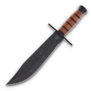 Rough Ryder Brown Stacked Leather Bowie Black C1019