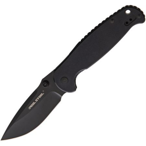 Real Steel 7765 H6 Black Drop Point Linerlock Folding Pocket Knife