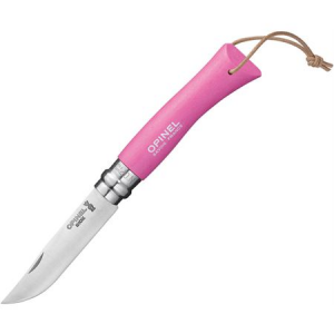 Opinel Knives 01791 No 7 Trekking Folding Pocket Knife with Fuchsia  Wood Handle