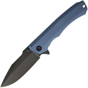 Heretic Knives 0014ABL Wraith Black Blue Drop Point Linerlock Folding Pocket Knife