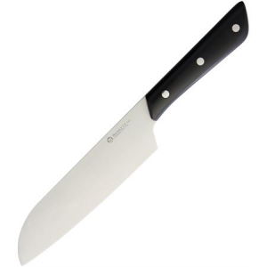 Maserin 2229 Santoku Fixed Blade Knife with Black Synthetic Handle