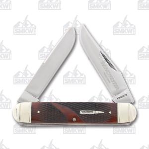 Winchester Collector’s Edition Brown Checkered Bone Moose Stainless Steel Blades WN29123C