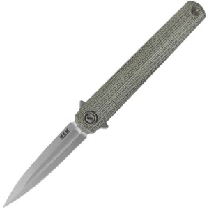 MKM L02GCT Flame Framelock Dagger Micarta 871373541571