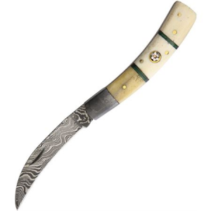 Old Forge 038 Damascus Folder Linerlock Pocket Knife 871374700380