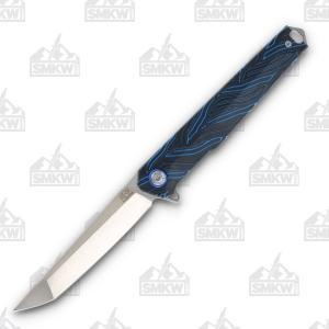 Rough Ryder Reserve Black and Blue D2 Tanto Folding Knife 871375400289