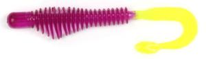B-Fish-N AuthentX Moxie Curltail Swimbaits, 18, 3in, Purple /Chart Tail, 3MR-105