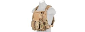 Lancer Tactical 1000D Nylon MOLLE Plate Carrier Vest, Camo, CA-301CN
