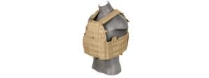 Lancer Tactical 69T4 1000D Nylon Tactical Vest, Tan, CA-311TN