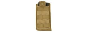 Lancer Tactical 1000D Nylon Single MOLLE Pouch, Tan, CA-1514TN