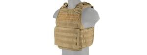 Lancer Tactical Battle 1000D Nylon MOLLE Tactical Vest, Tan, CA-1850GTN