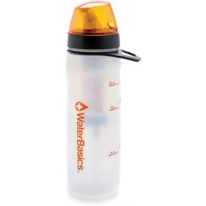 Aquamira 67256 WaterBasics Filtered Water Bottle GRN II, 80 Gallons