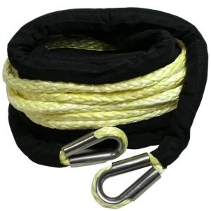 Bulldog Winch Synthetic Rope Extension, 10mm x 50ft, Yellow, 20390