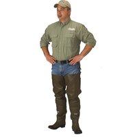Hip Boots 2 Ply Rubber/cotton Uppers W/ecosmart Ii Sole, Green, Sz10