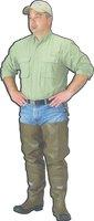 Hip Boots 2 Ply Rubber/cotton Uppers W/ecosmart Ii Sole, Green, Sz13