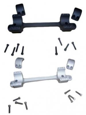 DNZ Products Game Reaper Scope Mount - Remington 700 Short Action Tactical, Medium Ring, 0 MOA, 30 mm Tube, Silver, 34700TS