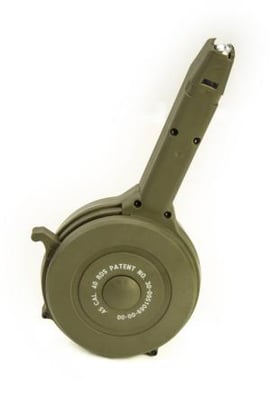 RWB DRUM MAG GLOCK 45ACP 40RD BLACK POLYMER (20) 