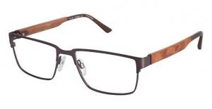 LAmy NU005 Progressive Prescription Eyeglasses - Frame BROWN, Size 55/17mm LYNU00503