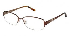 Nicole Miller Emerson Progressive Prescription Eyeglasses - Frame BROWN/TORTOISE, Size 58/17mm NMEMERSON02 882851336244