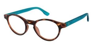 Ann Taylor ATR030 Progressive Prescription Eyeglasses - Frame Matte Tortoise / Turquoise, Size 47/21mm TYATR03020