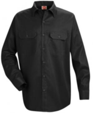 Red Kap Utility Uniform Shirt, Black, RGXL ST52BKRGXL
