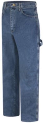 Bulwark Pre-washed Denim Dungaree, EXCEL FR, 14.75 oz., STONE WASH, 3837U PEJ8SW3837U