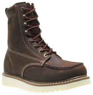 Wolverine Loader 8'' Steel Toe Lace-Up Wedge Work Boots for Men - Brown - 10M 100075982-2478196