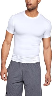 Under Armour Tactical HeatGear Compression Short Sleeve T-Shirt - Men's, White, X-Large, 1216007100XL 1216007100XL