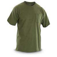 U.S. Military Surplus Pocket T-Shirts, 6 Pack, New 301194