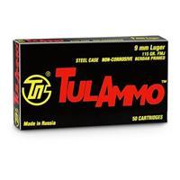 TulAmmo, 9mm Luger, FMJ, 115 Grain, 250 Rounds 885344229030