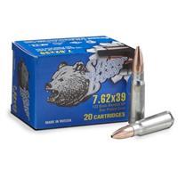 Silver Bear, 7.62x39, HP, 123 Grain, 120 Rounds AUTO-KIT