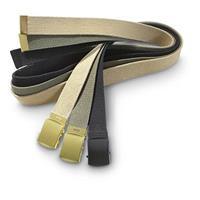 Military-Style Web Belts with Roller Buckles, 3 Pack MF1154KHBKOD