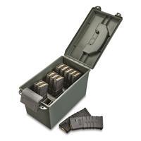HQ Issue Tactical Magazine Can, .223/5.56 Caliber, Holds 15 Loaded 30 Round Magazines AUTO KIT