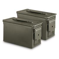 U.S. Military Surplus Waterproof M2A1 .50 Caliber Ammo Can, 2 Pack, Used AUTO KIT